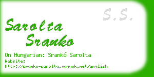 sarolta sranko business card